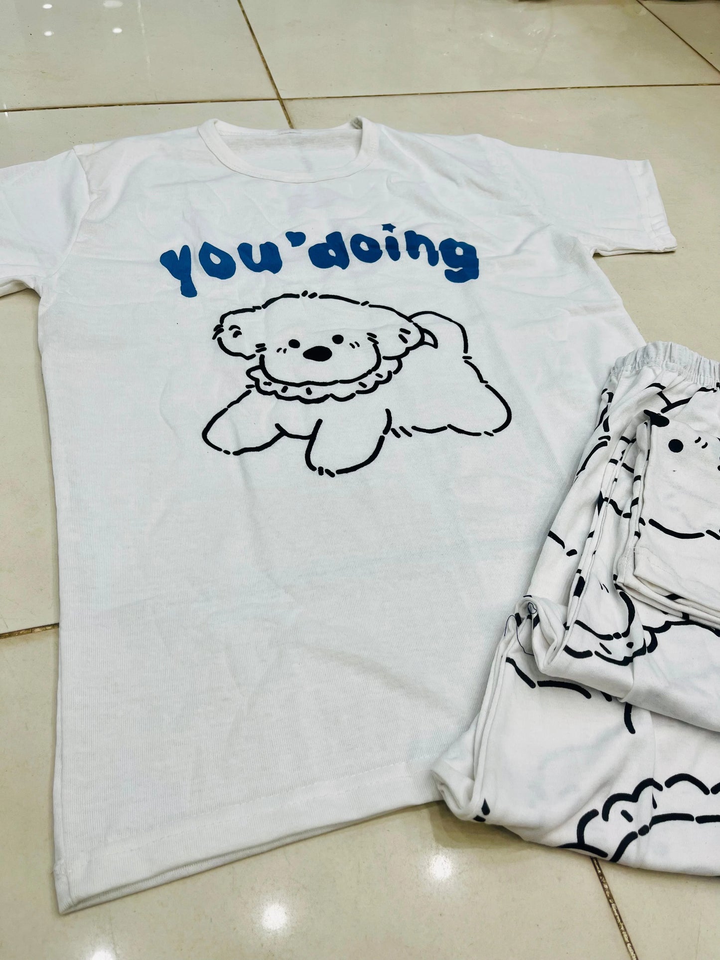 white you doing design night suit premium fabric for girls and woman