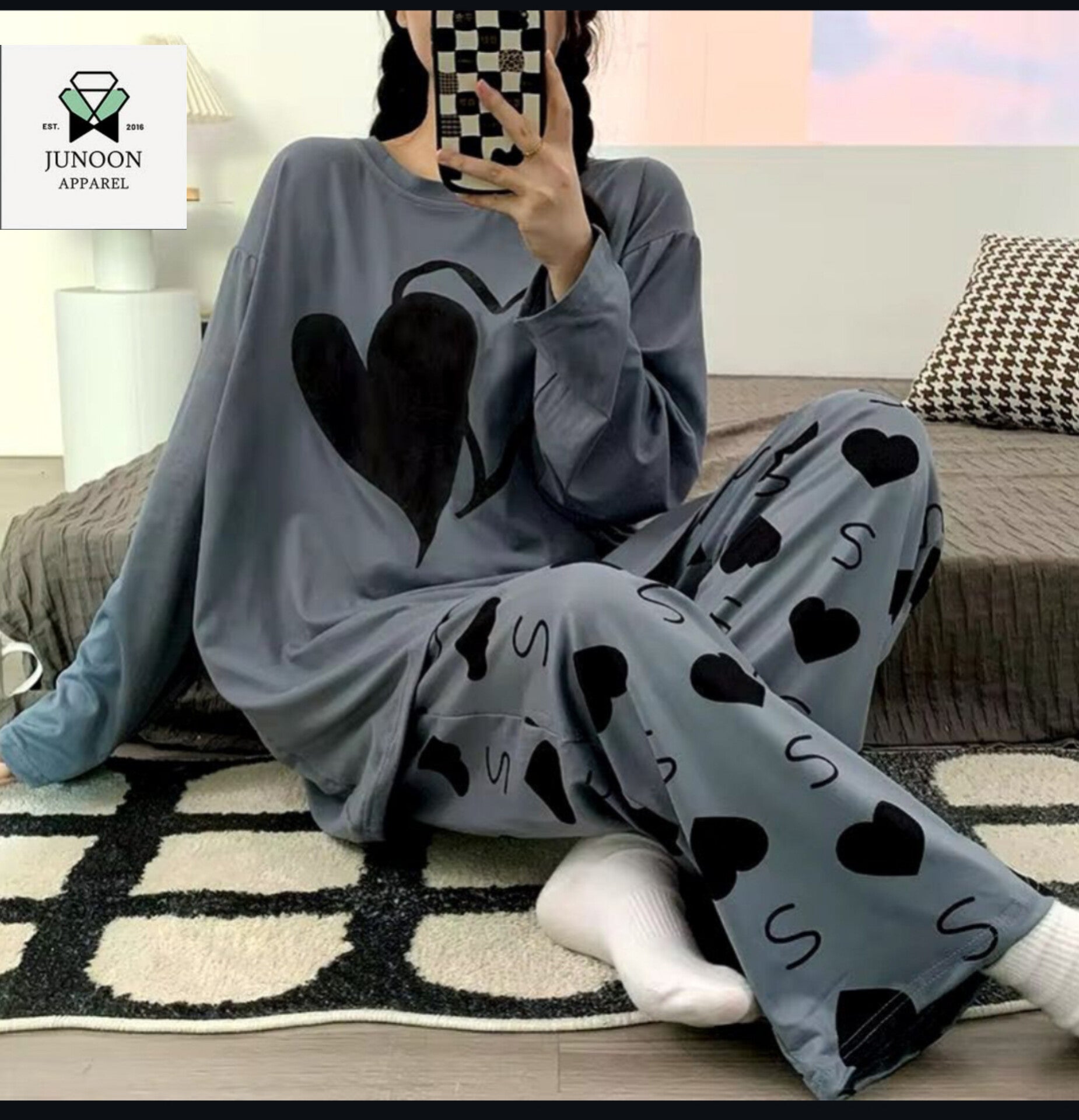 Printed Night Suit – Premium Cotton Jersey Fabric