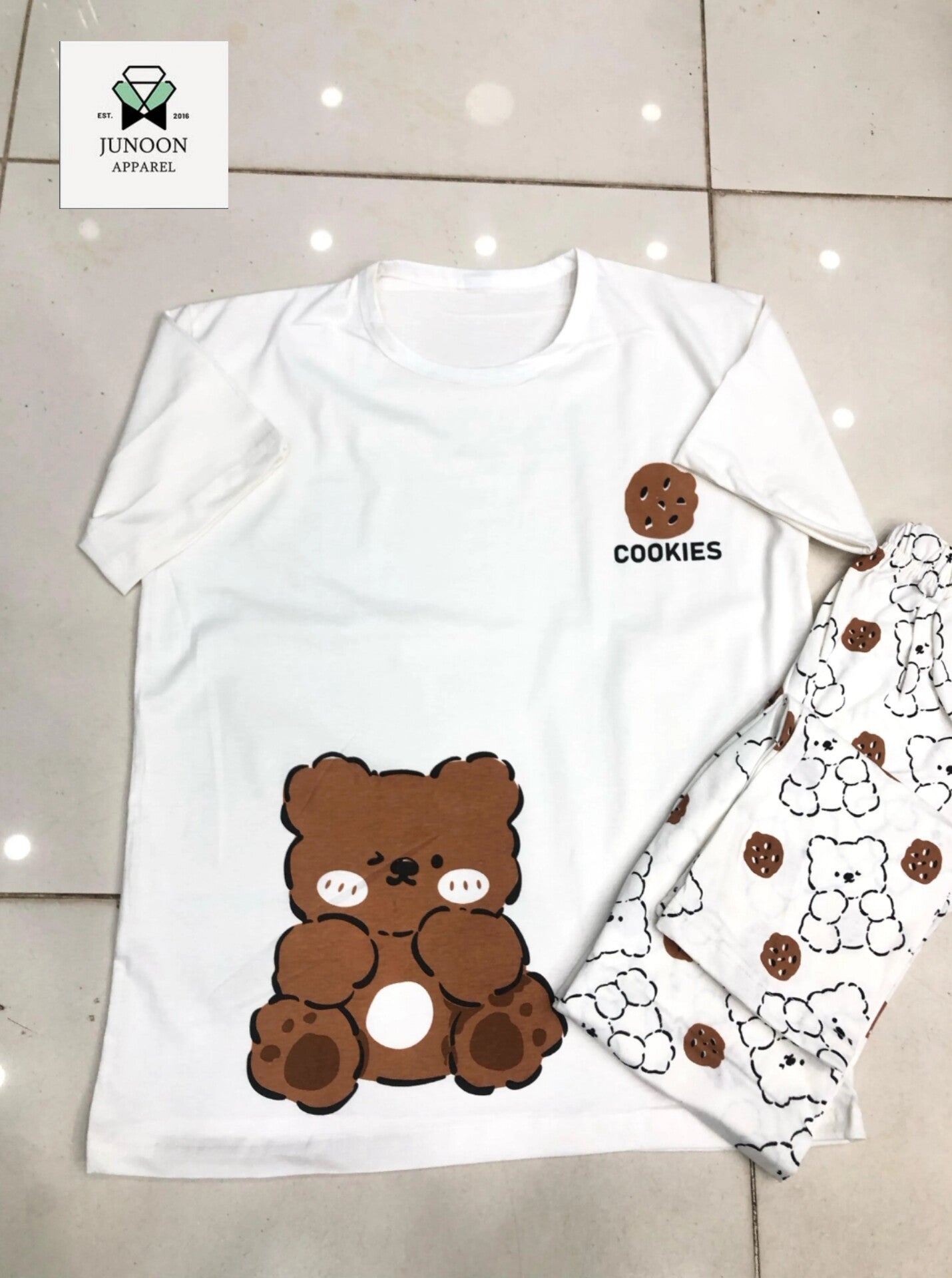 New Bear Design Night Dress – Soft Cotton Fabric
