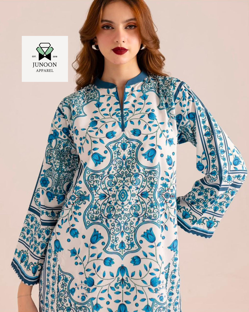 Blue printed co ord set 2 pc