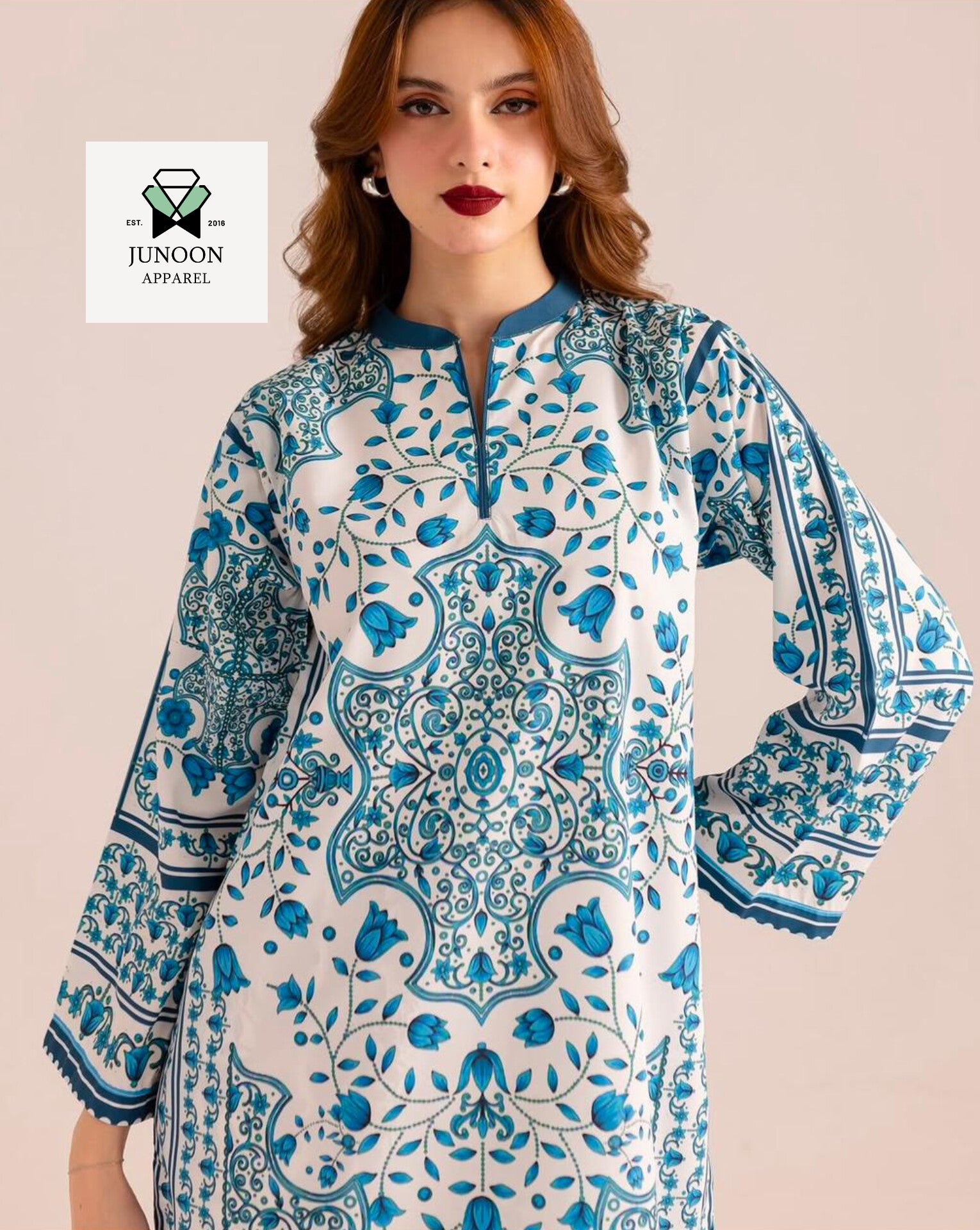 Blue printed co ord set 2 pc